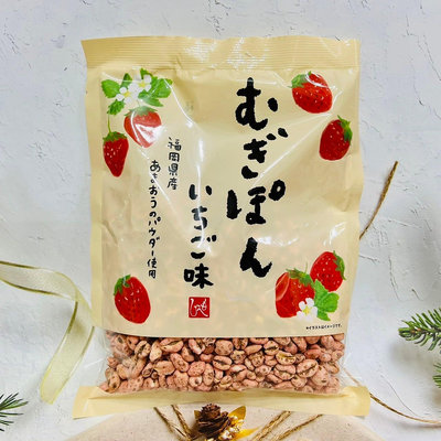 日本 MOHEJI 草莓風味 爆小麥零食 70g 福岡草莓