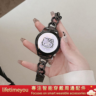 天極TJ百貨20mm/22mm錶帶 單排鏈表帶 適用於米動青春錶帶 小米錶帶 三星active 米動手錶 華米 Amazfit