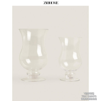 燭台Zara Home 歐式玻璃花瓶狀蠟燭燭台家用客廳裝飾擺件 42364436990燭臺