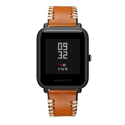 森尼3C-20mm通用米動手錶青春版 Amazfit 真皮錶帶米動手錶 Amazfit GTS米動手錶青春版真皮腕帶替換腕帶-品質保證
