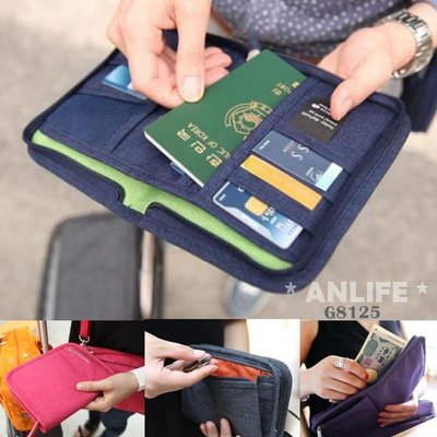 ANLIFE〉護照包 護照卡夾零錢包 韓國短款旅行證件包 韓式旅行收納包 卡包 多功能旅行收納G8125