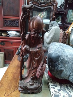 *阿嵀的店*木雕 老件 壽翁 宗教文物 擺飾