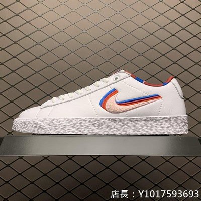 Nike SB Blazer Low Parra 皮面 休閑運動 滑板鞋 CN4507-100 男女鞋