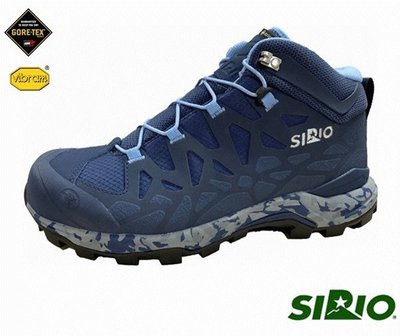 (登山屋)日本SIRIO-Gore Tex中筒登山健行鞋(PF156IN)水藍