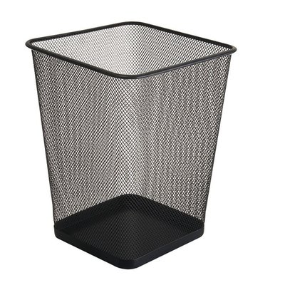 下殺 方形鐵絲網垃圾桶辦公室紙簍家用鐵藝大號網狀金屬廚房客廳拉圾桶