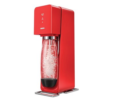 【小饅頭家電】『限量加贈盒裝鋼瓶』 SodaStream SOURCE氣泡水機 -紅色 全新自動扣瓶裝置