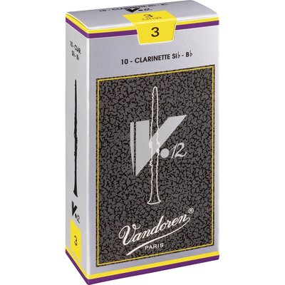 簧片 Vandoren CLARINET REED 黑管 豎笛 單簧管 竹片 V12 銀盒 - 【黃石樂器】