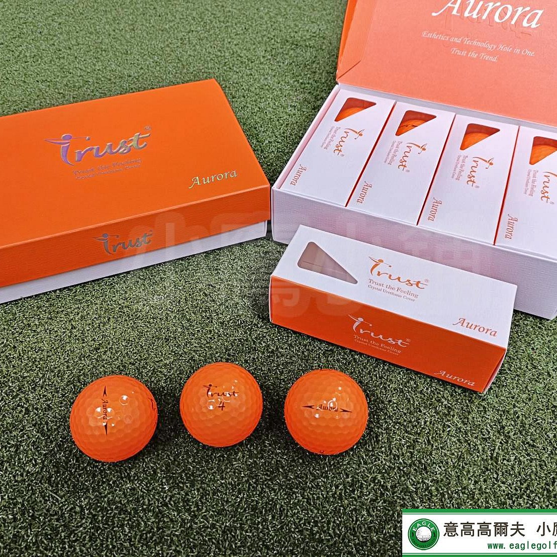 小鷹小舖] Trust Golf Aurora 高爾夫球三層球橘球優力辛高效K8遠距離球