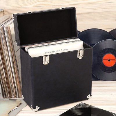 嗨購1-dprince黑膠唱片機12寸盒子7寸黑膠收納皮箱收藏盒cd碟片收納柜