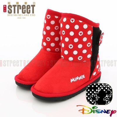 年終出清 大放送 Disney 迪士尼 米妮 童靴 童雪靴 KRM454612R 保暖網布【街頭巷口 Street】