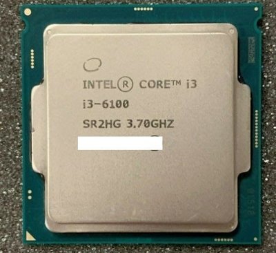 電腦雜貨店→二手良品 Intel® Core™ i3-6100  3.70GHz 六代i3 CPU 1151腳位$390