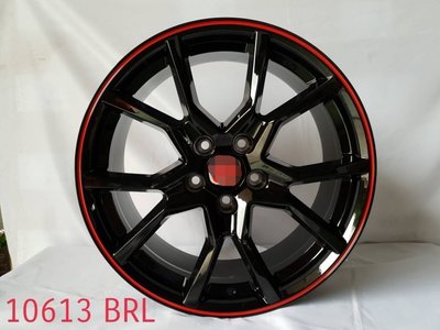 全新鋁圈 wheel EP10613 18吋鋁圈 5/114.3 亮黑紅邊