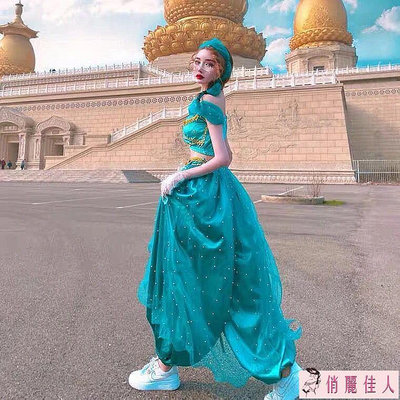 新品熱銷新疆敦煌民族風異域風情服裝沙漠旅遊穿搭拍照衣服茉莉公主舞蹈服