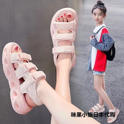 日本GP女童涼鞋夏季新款兒童運動沙灘防滑軟底中大童小女孩涼拖鞋