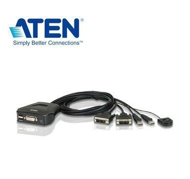 @電子街3C 特賣會@ATEN 宏正2埠USB DVI KVM多電腦切換器CS22D 支援DVI 1920×1200