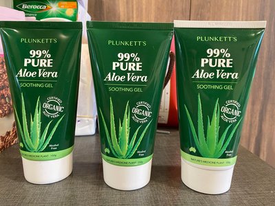 【澳洲PLUNKETT's】滿額免運~99% Pure有機蘆薈凝膠 Aloe Vera Gel 150g軟管 超新鮮現貨