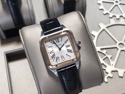 【Cartier 卡地亞】SANTOS-DUMONT 卡地亞 山度士 最經典的方錶，全新升級V2型版本 最新最薄最輕最準