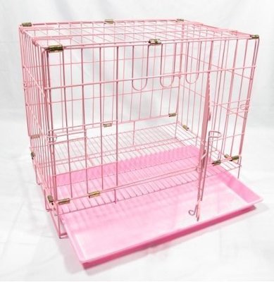 【優比寵物】1.5尺 一尺半(粉紅色)活動褶疊式/折疊式靜電粉體烤漆狗籠/貓籠/兔籠/寵物籠-台灣製造-