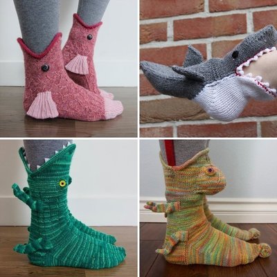 現貨熱銷-潮人新穎圣誕針織襪子鱷魚襪針織創意動物襪子圣誕節禮物滿300元出貨
