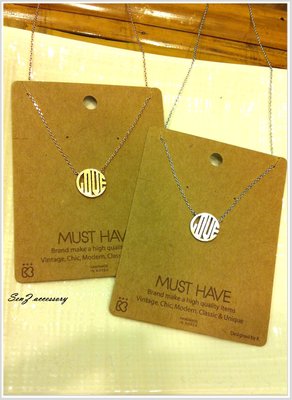【 SenZ accessory 】MH-Must Have 韓國平價設計品牌 鎖骨鍊/玫瑰金/love/愛/圓形/正韓