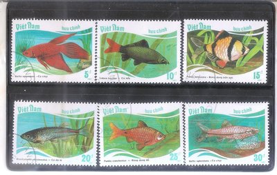【流動郵幣世界】越南1987年魚類郵票(此標有送照片中小黑卡)