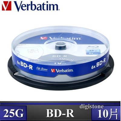 [出賣光碟] Verbatim 威寶 6x BD-R 藍光燒錄片 25GB 原廠10片裝 Life版