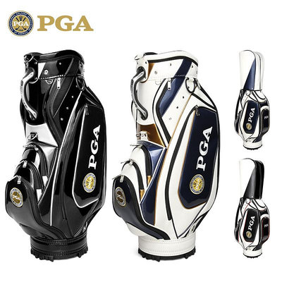 PGA 高爾夫球包 男女標準401006 高端水晶PU 防水耐污 黑白色金色