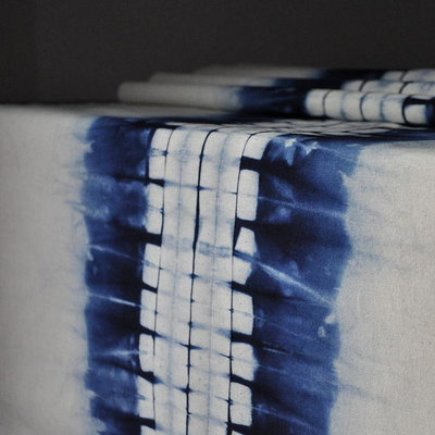 布料傳統靛藍染漸變手織土布茶席暖簾布料植物染草木染拼布刺子繡DIY先詢庫存