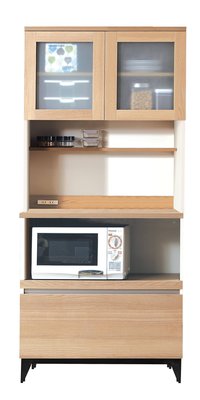 【生活家傢俱】HJS-714-(2+6)：系統2.8尺餐櫃組-北美橡木【台中家具】櫥櫃 收納櫃 碗盤櫃 低甲醛E1系統板