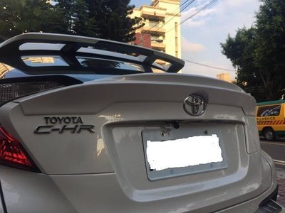 (柚子車舖) 豐田 CHR 中擾流板 中尾翼 報價含烤漆 材質ABS b