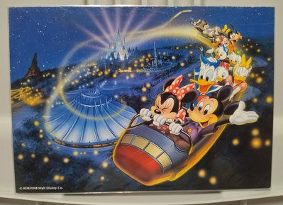 Tokyo Disneyland東京迪士尼樂園明信片-雲霄飛車