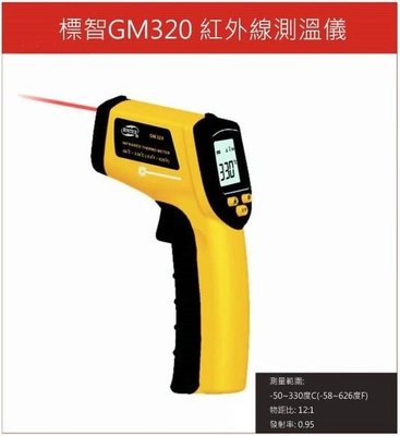 GM320 紅外線測溫槍 紅外線溫度計 溫度槍 電子溫度計 油溫 水溫 冷氣 【MICAA5】