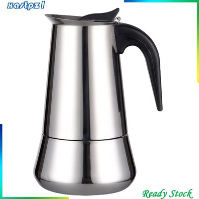 [Ready Stock] 不銹鋼濃縮咖啡濃咖啡爐灶製造商Moka Pot 2杯-宜家居