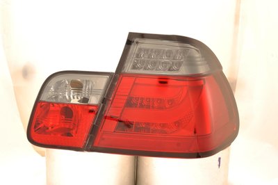 泰山美研社22101807 BMW E46 98- 01年LED 紅白 紅黑晶鑽LED尾燈(依當月國際報價為準)