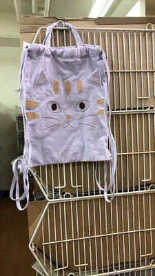 日本卡拉貓～簡易型輕便束口後背包 絕版樣品