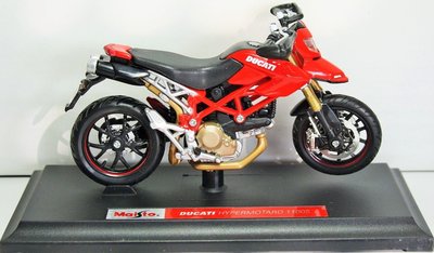 【杜卡迪摩托車模型】Ducati Hypermotard 1100S 紅色 Maisto 美馳圖 1/18重型機車模型