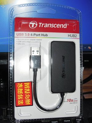 ...點子電腦-北投...全新◎創見 HUB2 TS-HUB2K USB 3.0 4埠HUB◎USB集線器430元