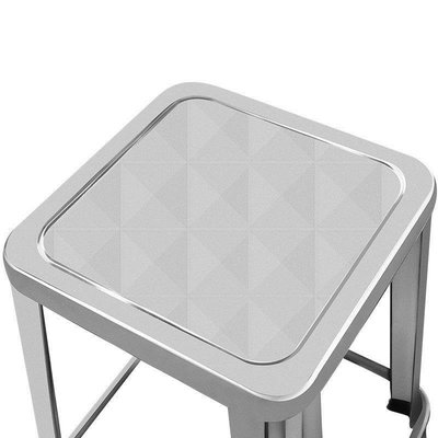 現貨熱銷-厚全不銹鋼方凳子家用餐椅大排檔餐桌凳食堂椅子高低板凳圓凳子