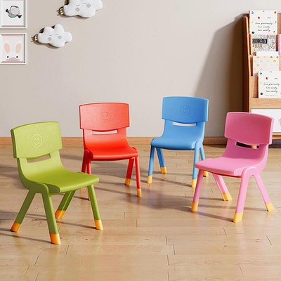 眾誠優品 塑料小凳子加厚款兒童板凳幼兒園防滑寶寶餐椅吃飯小椅子家用靠背 CY510