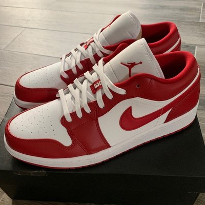 【正品】Air Jordan 1 Low Gym Red 白紅 板 籃球 553558-611潮鞋