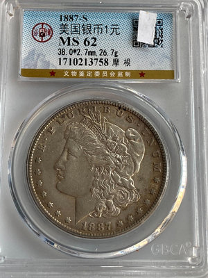 【二手】美國1887年S版摩根一元銀幣（稀少版別） 外國銀幣 老銀幣 收藏【破銅爛鐵】-3758