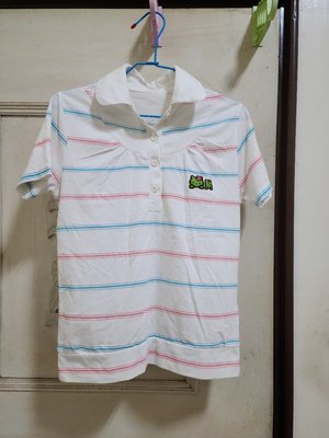 Hello Kitty條紋棉質POLO衫