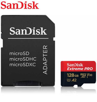 【SanDisk】Extreme PRO microSDXC R/W 200/90MB/S 128G SDSQXCD
