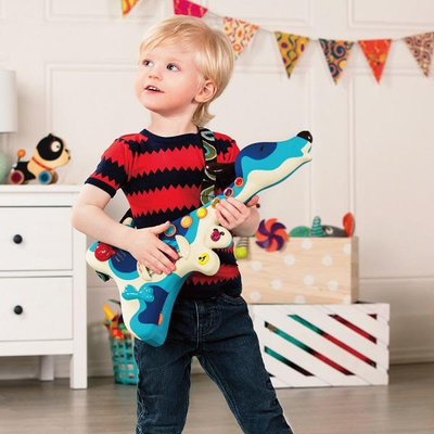 【DJ媽咪玩具精品】美國B.Toys公司貨 獵犬小吉他(含背帶)兒童 玩具 吉他