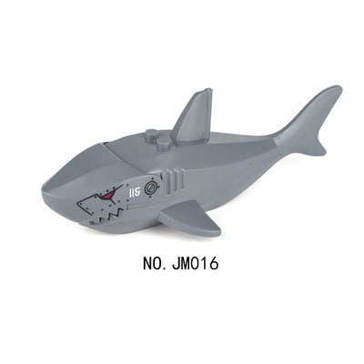 【積木班長】機器鯊魚 機械鯊魚 鯊魚 動物 第三方 配件 人偶 可愛 抽抽樂 袋裝/相容 樂高 LEGO 積木