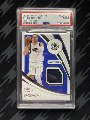 2020-21 Immaculate Luka Doncic  Jersey 球衣卡 小國寶 77 鑑定 PSA 9