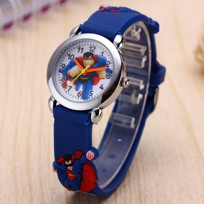 【熱賣精選】超人卡通3D兒童手錶 休閒腕錶 時尚運動手錶 可愛男童錶 兒童配件 生日禮物 G862RG