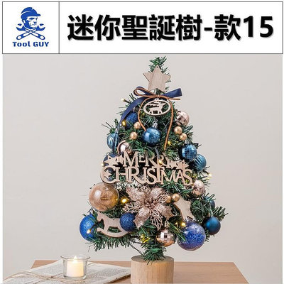 迷你聖誕樹-款15 發票【工具男】送燈串 小型聖誕樹 質感藍聖誕樹 聖誕節小樹 桌上型聖誕樹 超級迷你聖誕樹