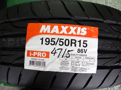 瑪吉斯MAXXIS i-PRO 195/50/15 K8 TIEERA VIOS.GETZ RS2 FD2 DZ101 NS2.T1R.535.595EVO