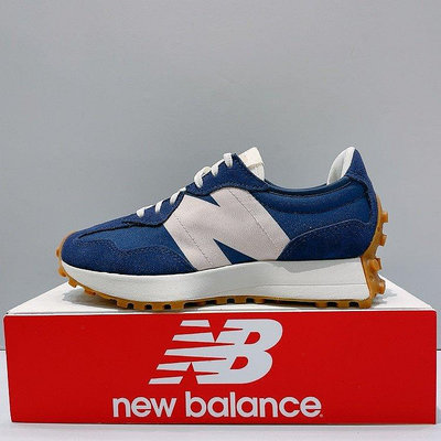 New Balance NB 327 女生 藍色 麂皮 皮革 焦糖底 B楦頭 運動 休閒鞋 WS327HN1